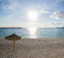 Playa en el puerto de Javea