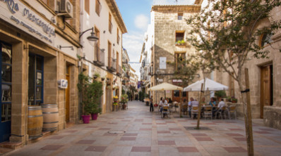 The old town of Javea in winter