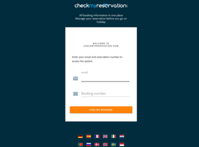 Check my reservation login pagina